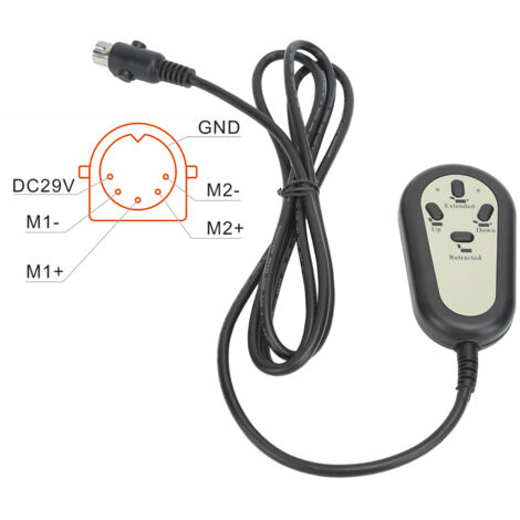 Télécommande Manuelle 4 Boutons pour Fauteuil Électrique et Siège de Massage - Contrôleur Sofa ABS 5 Pins 160cm Cable 12-24V - Set 1 Pièce
