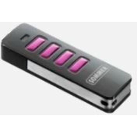 Télécommande metteur sommer pearl 4018 Noir touches rose - somloq2 - 868 mhz - 4 canaux - 4018V001