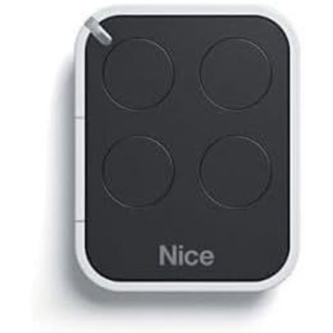 Télécommande Nice Era ON4E ON4 – Émetteur Portail et Porte de Garage – 4 Canaux, Fréquence 433,92 MHz, Noir/Blanc – Compatible Motorisation Nice