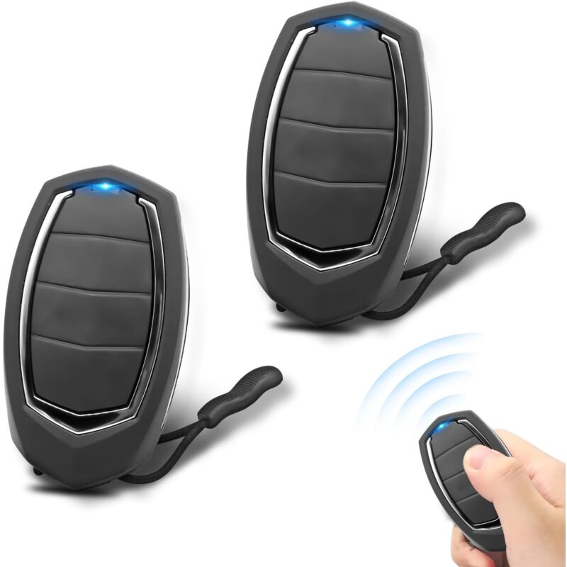 Telecommande Portail 433,92 MHz Compatible avec MOTORLINE Falk MX4SP MXS4SP MX5SP RCM DSM, Bip Portail Porte De Garage, Noir, Lot de 2