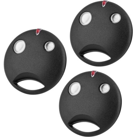 Télécommande Portail, 433,92MHz Télécommande Remplacement pour Nice SMILO SM2 SM4 pour Moteur de contrôleur de récepteur SMXI SMX2R SMX2 SMXIS OXI OX2, 2 canaux, Lot de 3