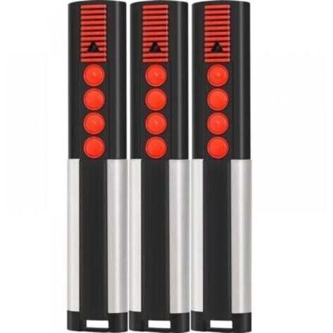 Télécommande Portail 868MHz Lot de 3 Compatible 4020 TX03-868-4/4026V000, Boîtier Acier Inoxydable avec 4 Canaux, Design Compact et Modern