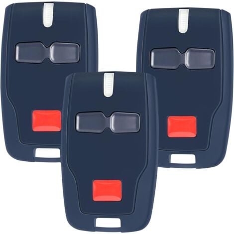 COOCHEER Télécommande portail, lot de 3 télécommandes pour MITTO2 - Mitto2 M 2 canaux 433 MHz Rolling Code pour portails automatiques