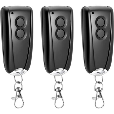Télécommande Portail Universelle 433 MHz - Compatible avec Ecostar RSC2-433, Liftronic 500/700/800, Portronic D2500/D5000/S4000 - s'applique à Portails Automatiques, 2 Canaux (Pack de 3)