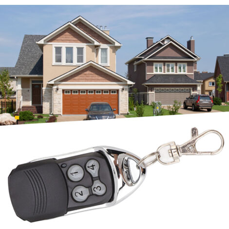 Télécommande Porte Garage avec Keychain [ABS 44g 4 Boutons] Programmable Sécurisée 433.42MHz Compatible Telis