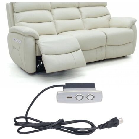 Télécommande pour Fauteuil Recliner Professionnel - Switch de Contrôle Électrique 2 Boutons 5 Pin avec Chargeur USB 12‑29V