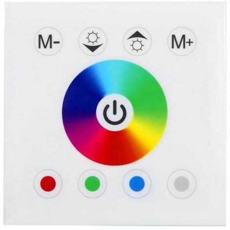 Télécommande pour panneau mural,RGBW Contrôleur de Panneau Tactile à LED avec variateur de Couleur pour Bandes LED Télécommande pour panneau mura