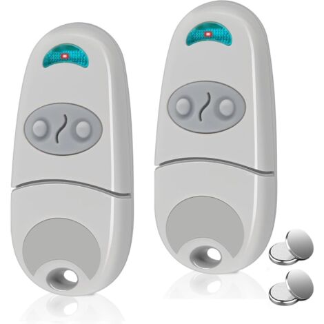 Télécommande pour Portail, 2 Packs télécommande Portail 433,92 MHz, télécommande C@ME 2 canaux Compatible avec EE EV, NA, 432M(Comprend 2 Piles supplémentaires)