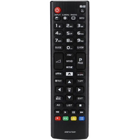 Télécommande pour téléviseur LG AKB74475481, boîtier en ABS, alimentée par piles