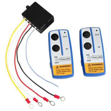 Télécommande pour treuil, télécommande radio pour treuil électrique, portée 30-70 m, 12V, piles non incluses
