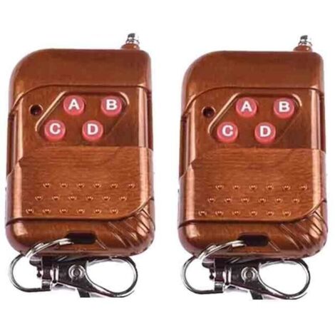 Télécommande radio 315 MHz pour portes sectionnelles, quatre boutons, acajou