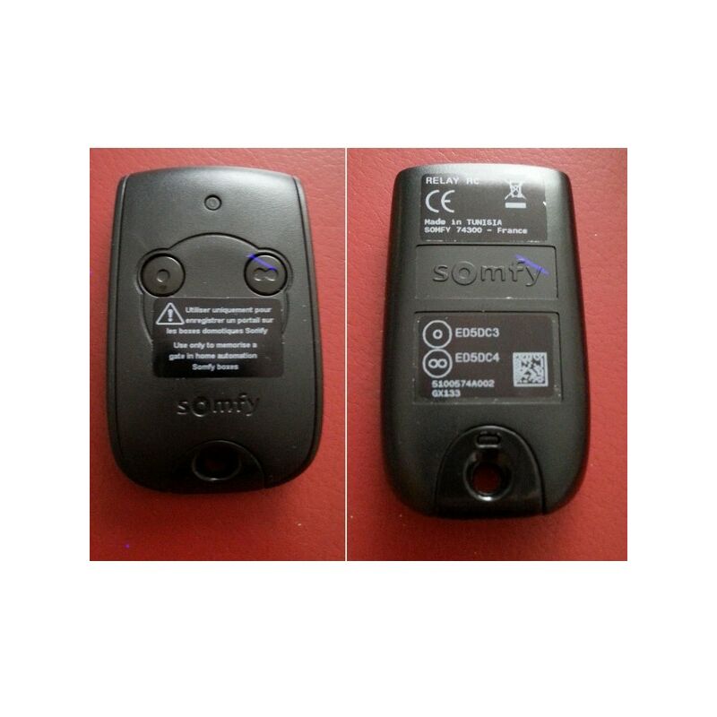 Télécommande navette relais pour enregistrer Evolvia Passeo rts sur Tahoma