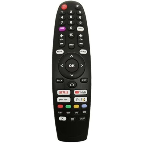 Telecommande Remplacement pour Smart Tech TV 43UV10V1 50UV10V1 55UV10V1 50UV10T1 55UV10T1