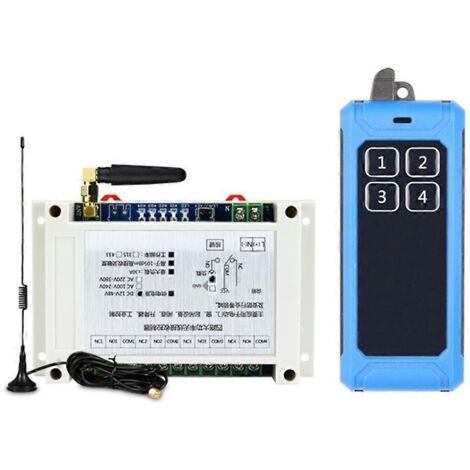 Télécommande RF 4 Boutons + Récepteur Relais 4CH 12V-24V sans Fil - 315MHz