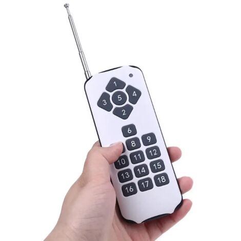 Télécommande RF 433 MHz, portée de 1000 m, émetteur sans fil 18 boutons, 2/4/6/8/18 touches
