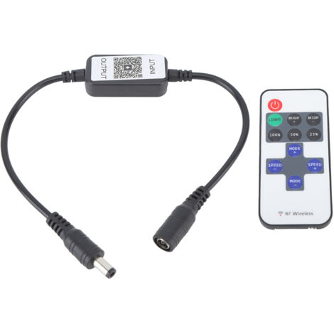 Télécommande RF sans fil 11 touches avec variateur pour bandeaux LED monochromes, connexion DC 5‑24V
