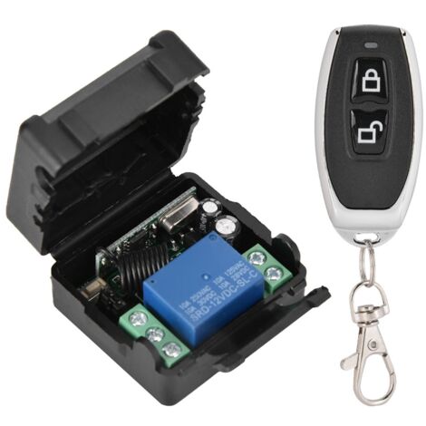 Télécommande sans fil 12V à un bouton, interrupteur auto-verrouillant 433MHz pour contrôle à distance