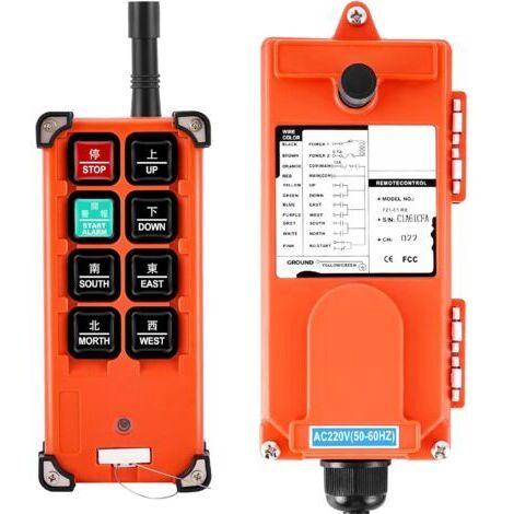 Télécommande sans fil 220V F21-E1B – Portée 100m – Compatible palans électriques – Commande radio pour levage et treuils