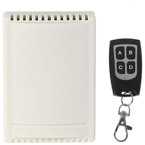 Télécommande sans fil 4 canaux 12 V CC (1 récepteur + 1 émetteur 433 MHz)