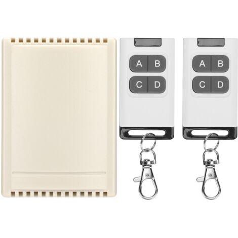 Télécommande sans fil 4 canaux 433MHz pour relais, interrupteur à distance 12V pour usage domestique et industriel.