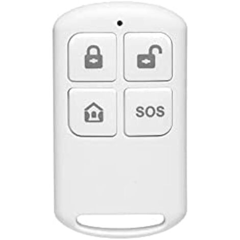 télécommande sans Fil, Compatible avec Les Panneaux HUXGO, Touche SOS, armement et désarmement du système de sécurité, Blanc