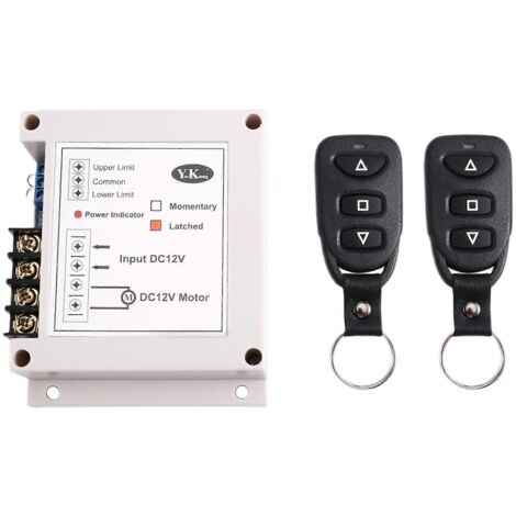 Télécommande sans fil DC12V 40A 400W pour moteurs de portes de garage, rideaux, volets roulants et plus encore.