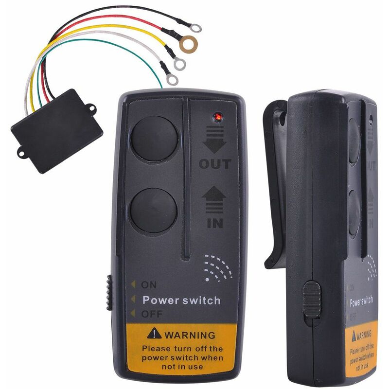 PN060 Télécommande sans fil universelle pour treuil, avec récepteur, 12v - Noir - Varan Motors