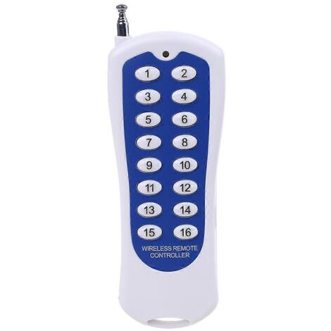 Télécommande sans fil RF 16 canaux DC12V à 16 touches pour interrupteurs de porte et fenêtre électroniques et alarmes
