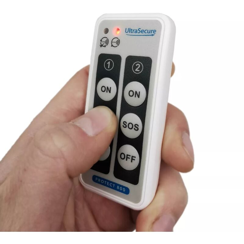 Ultra Secure - Télécommande supplémentaire pour récepteur relais extérieur sans fil 2 zones (protect 800)