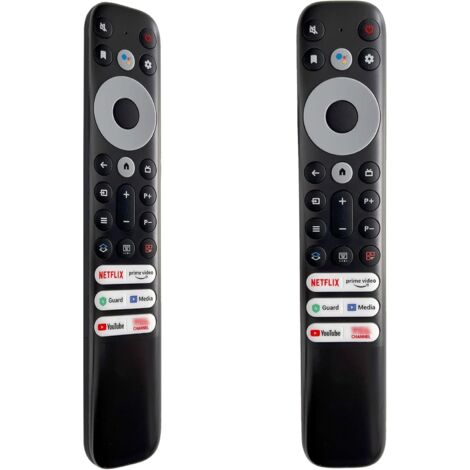 Télécommande TCL RC902V - 1 Unité - Infrarouge - 6 Raccourcis Apps - Pour Smart TV 4K QLED - Noir