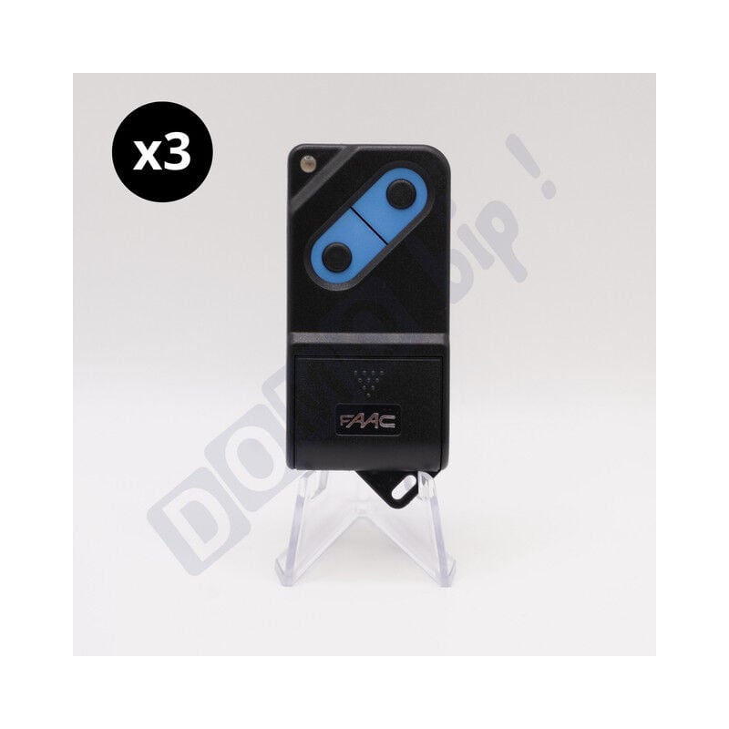 TM2 433 ds - Lot de 3 télécommandes pour portails et porte de garage à 2 boutons - 433,92 MHz - Code ds - Compatible récepteur ds - Réf. 7873892