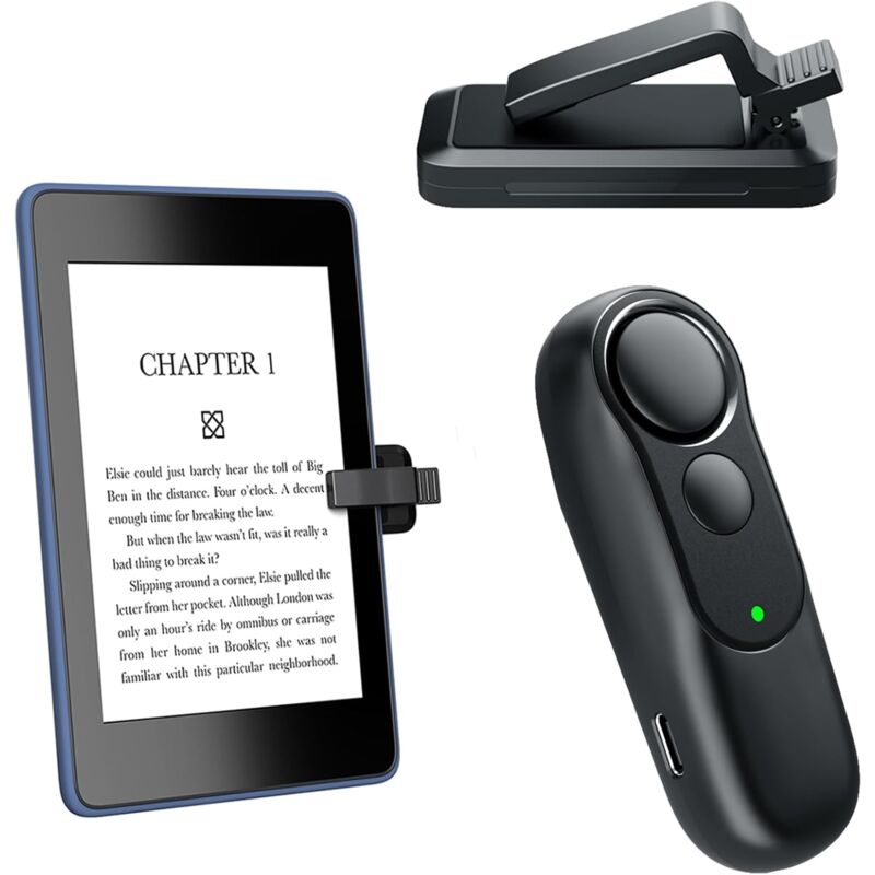 Télécommande Tourne Page Commande pour Kindle Paperwhite Oasis Voyage, Tourneur de Pages E-Reader de iPad iPhone Tablettes, Accessoires pour la