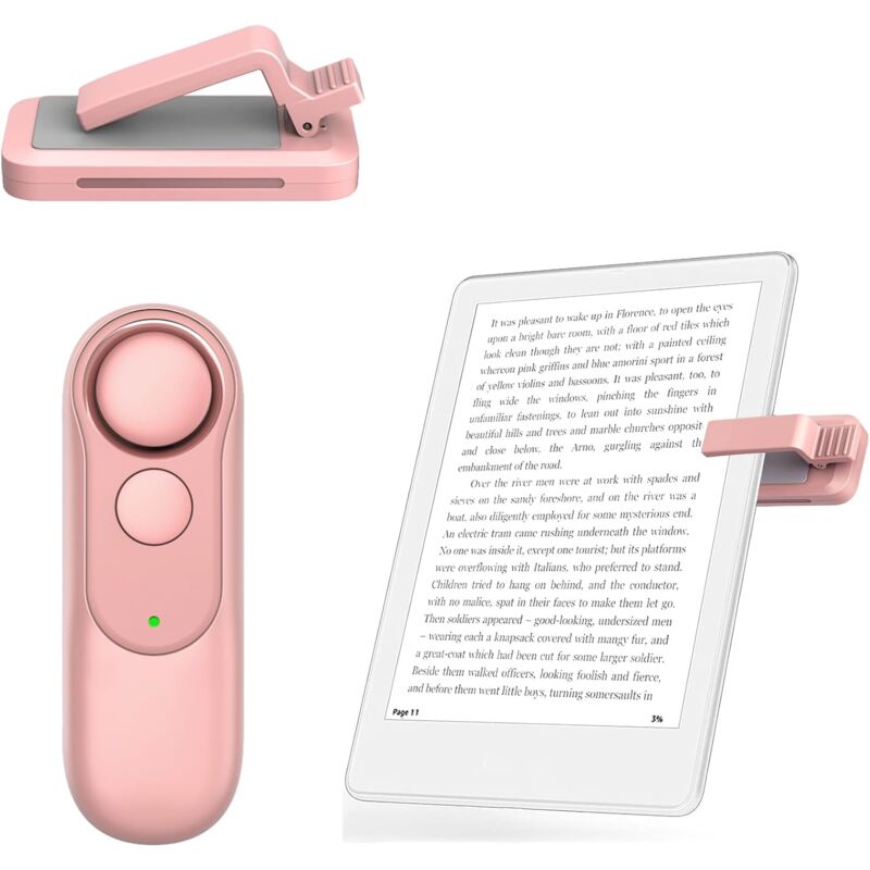 Télécommande Tourne Page Commande pour Kindle Paperwhite Oasis Voyage, Tourneur de Pages E-Reader de iPad iPhone Tablettes, Accessoires pour la
