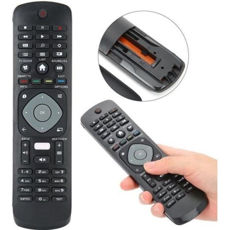 Télécommande TV - Philips - Télécommande de remplacement - 10 m de portée - ABS résistant - Universelle