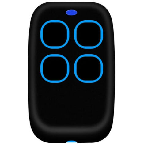 Télécommande universelle 2 canaux bleue à 4 boutons – Copie RF 280–900 MHz pour portails, portes de garage, volets roulants et éclairage – Compatible avec systèmes sans marque  yun