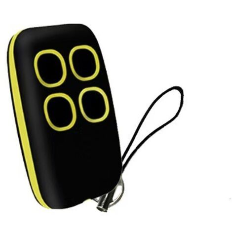 Télécommande universelle 2 canaux jaune à 4 boutons – Copie sans fil 280–900 MHz pour portails, volets roulants, portes de garage et éclairage – Compatible multi-fréquences  yun