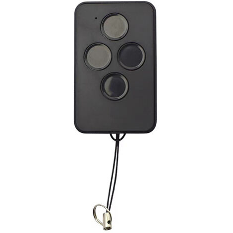 Télécommande universelle 433,92 MHz avec code roulant pour portes de garage à enroulement – 4 boutons, compatible avec systèmes courants, noir-lsw