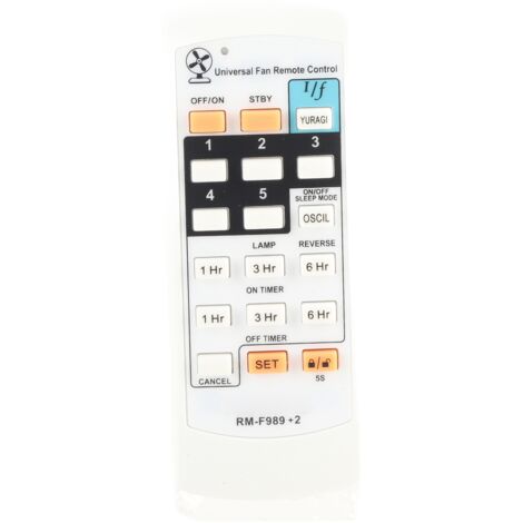 Télécommande universelle blanche en ABS pour ventilateur électrique, robuste et durable, compatible avec KDK et ELMARK.