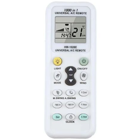 Télécommande Universelle Climatiseur LCD 1000 en 1 pour Mitsubishi, Daewoo, LG, Samsung, Electrolux, Haier, Huawei et Autres Marques