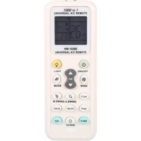 Télécommande Universelle De Climatiseur Pour Lg Gree Midea Toshiba Haier Daikin Hitachi Sharp Panasonic Samsung Sanyo Hisense Fujitsu Whirlpool Et Plus