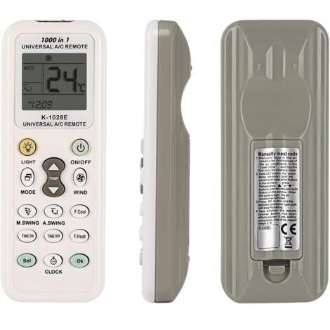 Télécommande Universelle de climatiseur pour LG Gree Midea Toshiba Haier Daikin Hitachi Sharp Panasonic Samsung Sanyo Hisense Fujitsu Whirlpool et Plus de 1000 Marques contrôleur de climatisation