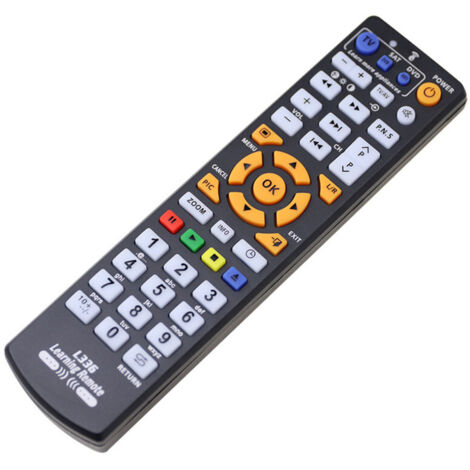 Télécommande universelle intelligente infrarouge L336 avec fonction d'apprentissage, compatible avec téléviseurs, décodeurs DVD, satellite, DVB, boîtiers TV haute fidélité et magnétoscopes STR-T.