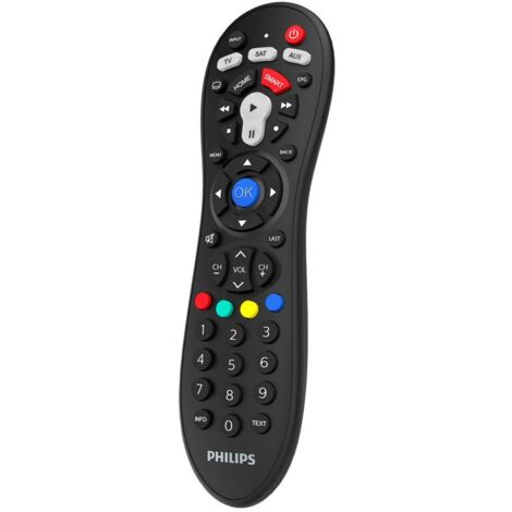 Télécommande universelle PHILIPS 3en1, noire