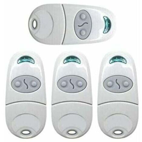 Télécommande Universelle PingGoo (4 Unités Blanc) pour Portail Garage CAME TOP 432NA/432EE/432EV/432M avec Pile Bouton 433MHz