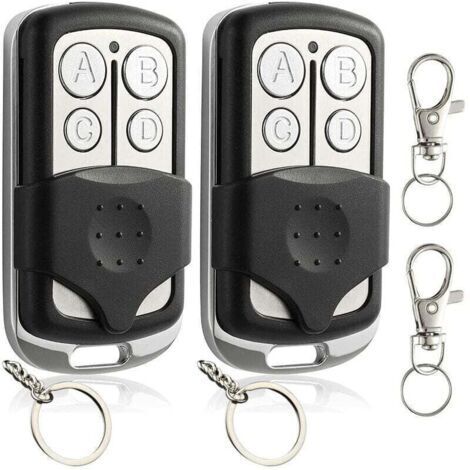 Telecommande Universelle Portail 2 Pièces Telecommande Porte de Garage Telecommande Copieuse Bip Portail Universelle Duplicateur de Telecommande Voiture Télécommande Clonage à 4 Touches 433,92