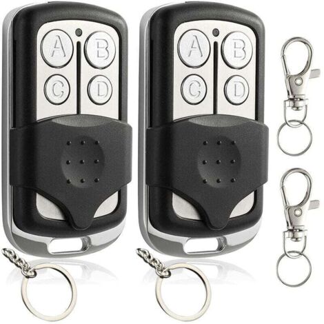 Telecommande Universelle Portail 2 Pièces Telecommande Porte de Garage Telecommande Copieuse Bip Portail Universelle Duplicateur de Telecommande Voiture Télécommande Clonage à 4 Touches 433,92 M