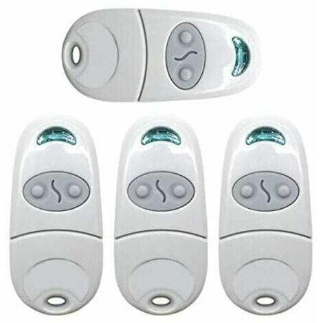 Télécommande Universelle Portail, PingGoo Télécommande pour Ouvre-Porte de Garage, émetteur de clé Portable, Télécommande de Porte de Garage pour Came Top 432NA/432EE/432 EV/432M (4, Blanc) thsind,TRI
