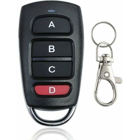 Telecommande Universelle Portail Télécommande de Portail Telecommande Universelle Porte Garage 433,92 MHz Télécommandes de 4 Touches Duplicateur de Code Fixe 1pc