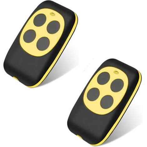 Telecommande Universelle Portail, Telecommande Garage Universelle sans Fil, Rolling Code à 4 Boutons pour Porte de Garage et Voiture（2 articles）
