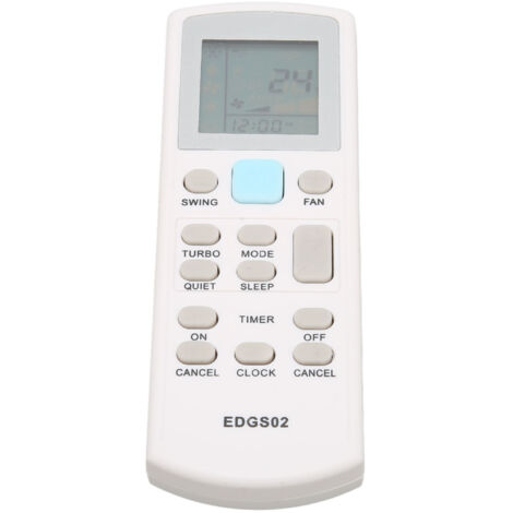 Télécommande Universelle pour Climatiseur avec Écran LED et Touches Tactiles, Noir à Affichage Blanc